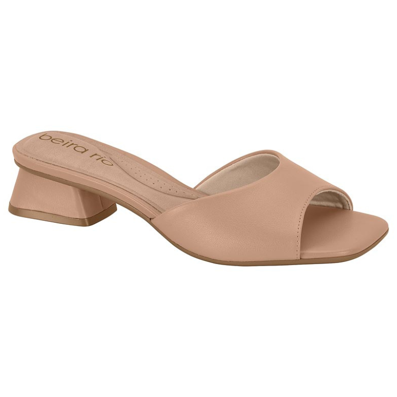 Beira Rio Low Block Heel Mule
