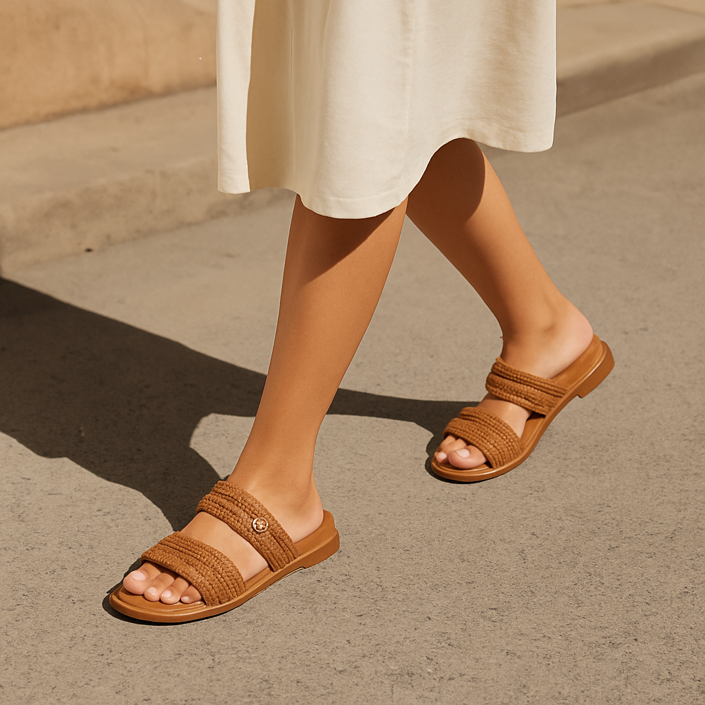 Modare Woven Double-Strap Sandals – Tan (BR7205.103)